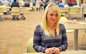 Adorable blonde shows her boobs and compares her boobs with her friend\'s